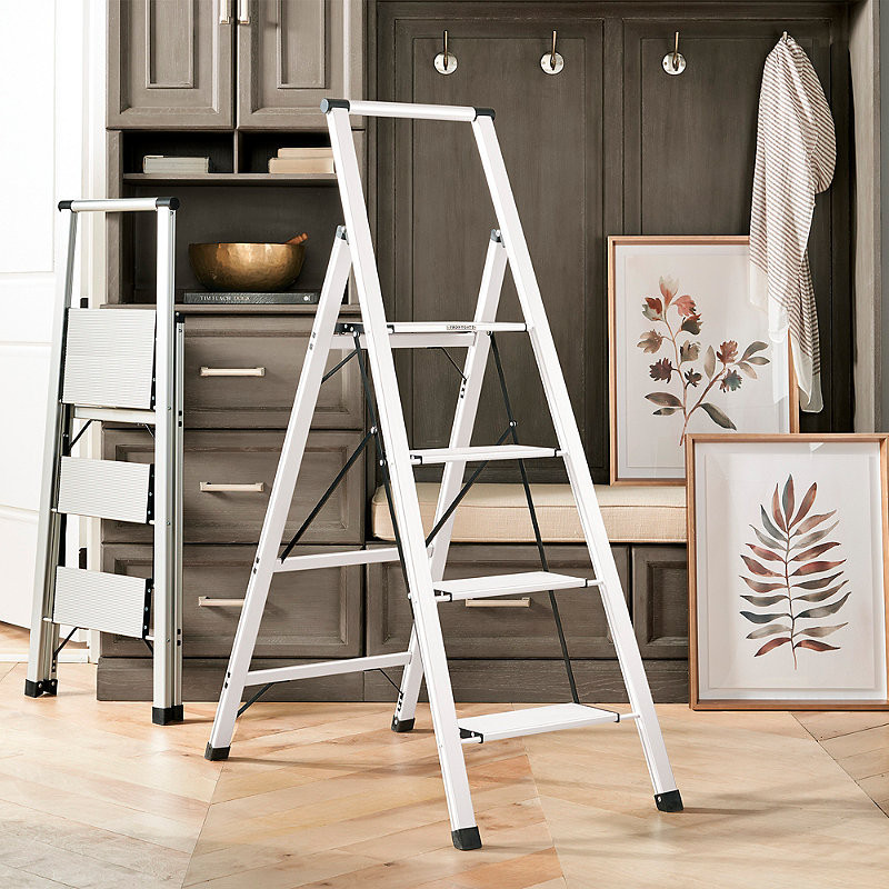 Ultralight Slimline 4 Step Stool - Champagne Gold - Frontgate | Frontgate
