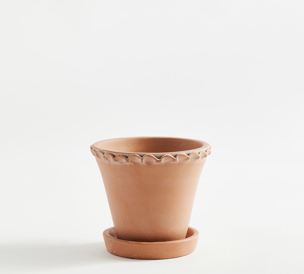 Provence Planter, Scalloped, Terra Cotta, Small | Pottery Barn (US)