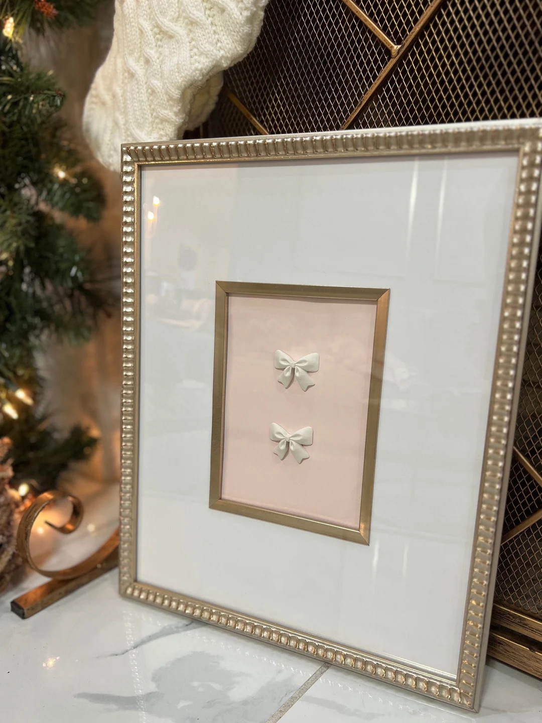 Framed Intaglio Art Nursery Decor Bow Art Baby Shower Gift christmas Gift - Etsy | Etsy (US)