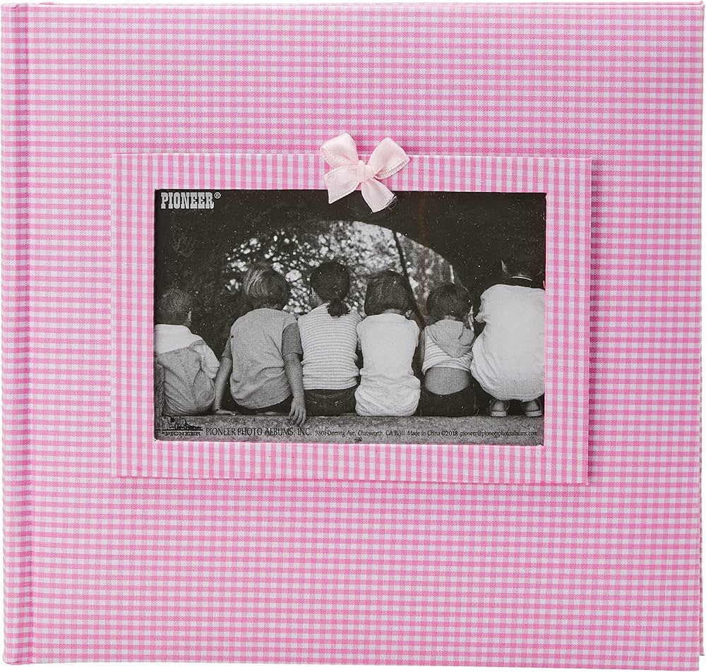 Pioneer Photo Albums 200-Pocket Gingham Fabric Frame Cover Photo Album for 4 by 6-Inch Prints, Pi... | Amazon (US)