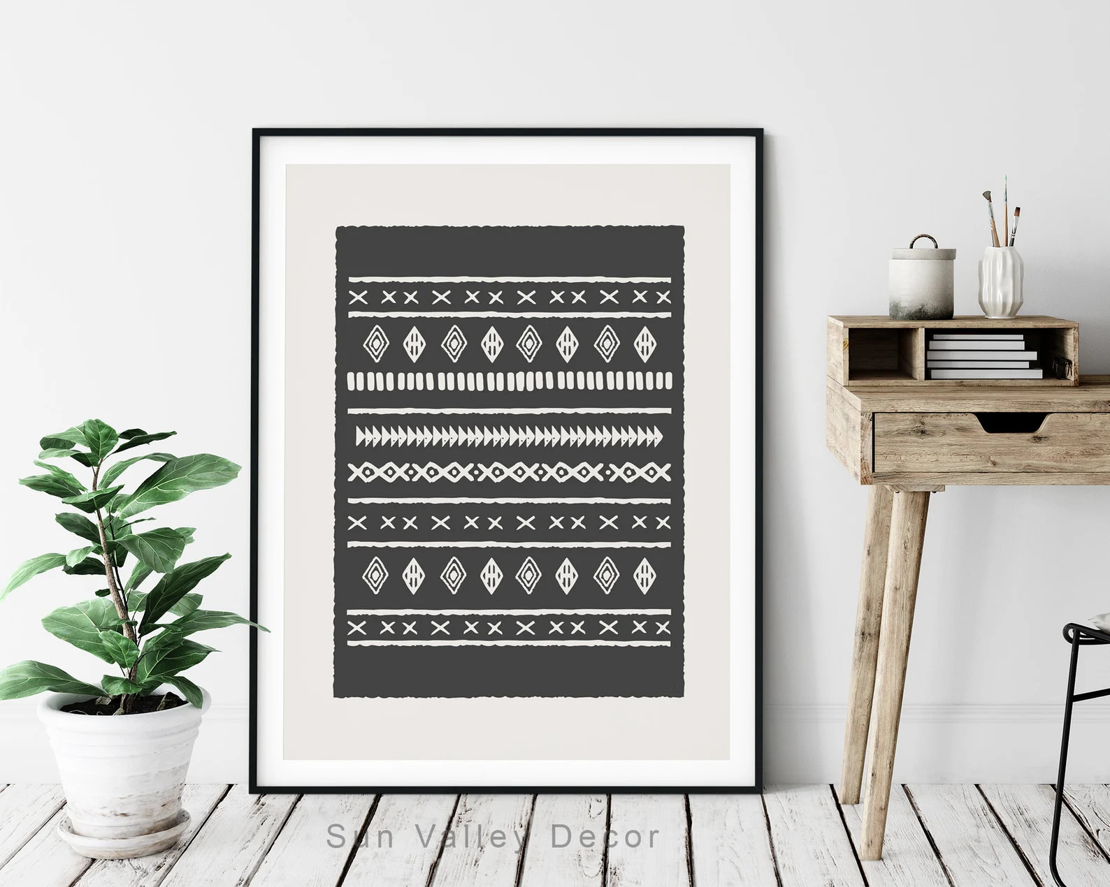 Tribal Abstract Art, Instant Download, Mid Century Modern, Abstract Minimal, Black and White Prin... | Etsy (CAD)