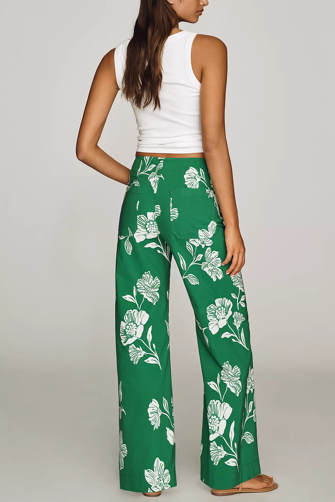 Maeve Colette High-Rise Wide-Leg Full-Length Pants | Anthropologie (US)