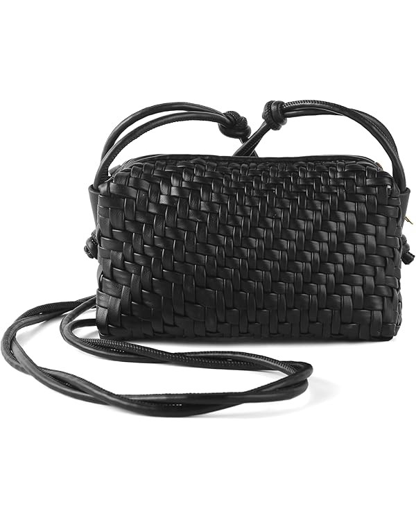 Woven Crossbody Bags for Women Handwoven Purses Vegan Leather Small Handbag Handmade Shoulderbag ... | Amazon (US)