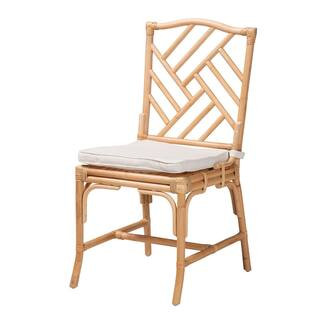 bali & pari Rio Natural Rattan Dining Chair 226-13116-HD - The Home Depot | The Home Depot