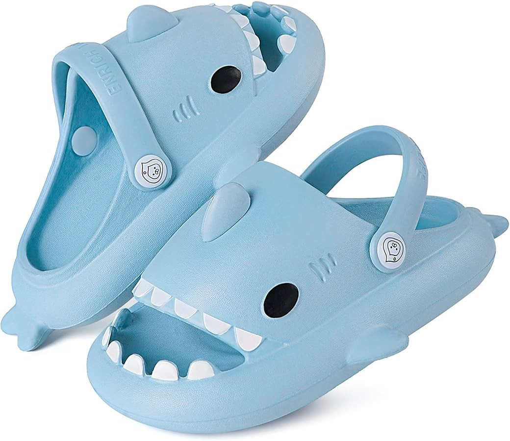 KVbabby Kids Shark Slides Boys Girls Toddlers Cloud Shower Slippers Cute Cartoon Open Toe Sandals... | Amazon (US)
