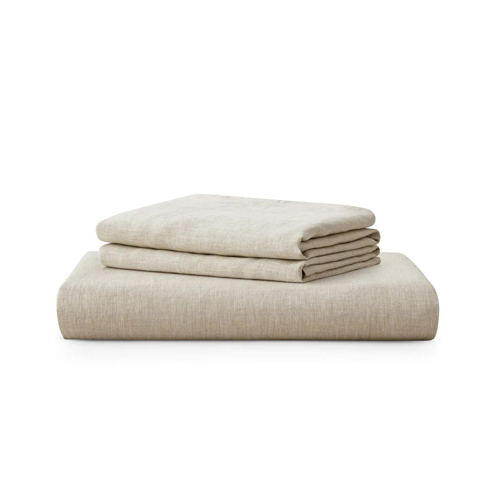 100% Premium Flax Linen Duvet Cover Set with Pillowcases Breathable Moisture Wicking | Puredown.Inc