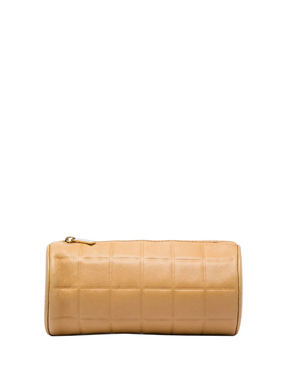 CHANEL Pre-Owned 2002-2003 CC Chocolate Bar Lambskin Barrel Cosmetic pouch - Neutrals | Farfetch Global