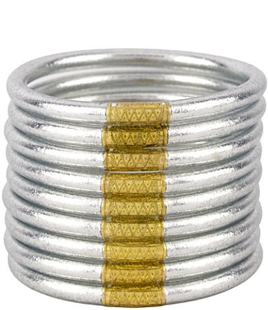 BuDhaGirl Serenity Prayer Metallic All Weather Bangle Bracelet Set - S | Dillard's