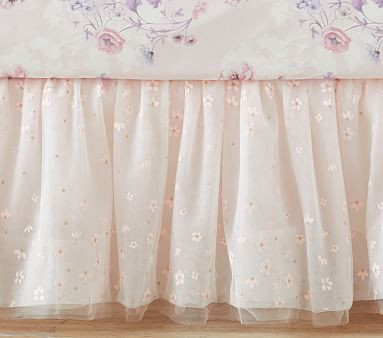 Monique Lhuillier Puffy Floral Bed Skirt | Pottery Barn Kids