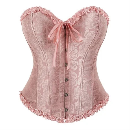 Vintage Corset Corset Tops for Women Solid Corsets Lace up Vintage Strapless Bustier Bride Bride Dress Shapewear Tops Corset Bodice S-21 Pink-a M | Walmart (US)