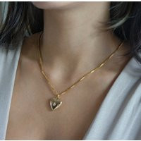 Dainty Gold Heart Locket Necklace Keepsake Photo Jewelry | Etsy (US)