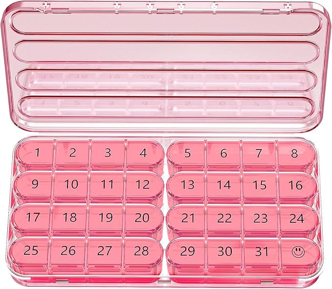 Zoksi Monthly Pill Organizer 1 Time a Day, 30 Day Pill Box Organizer Once a Day, One Month Large ... | Amazon (US)