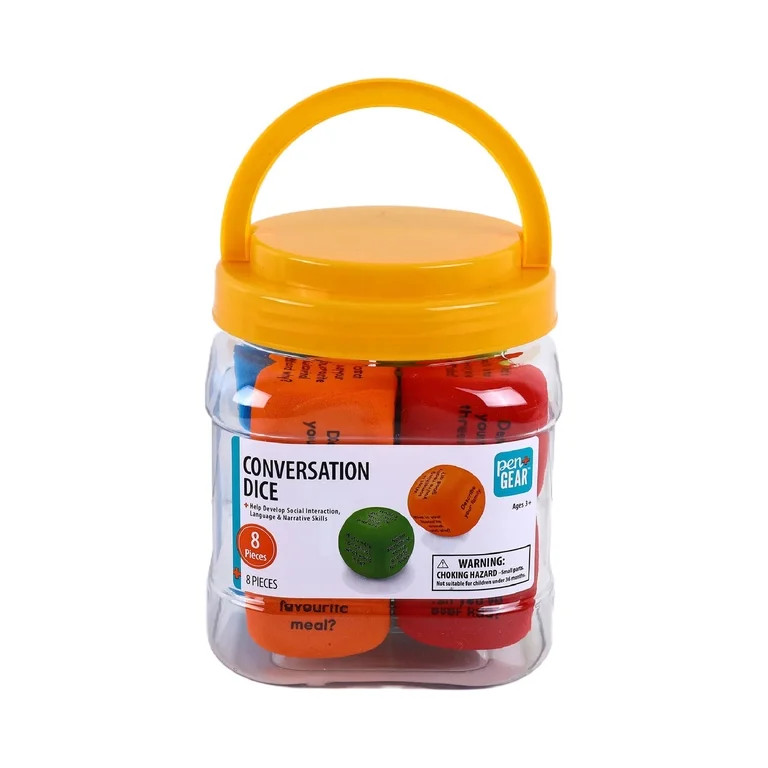 Pen+Gear Conversation Dice Set for Preschool & Elementary Kids, Minimum Recommended Age 3+, 8 Pie... | Walmart (US)