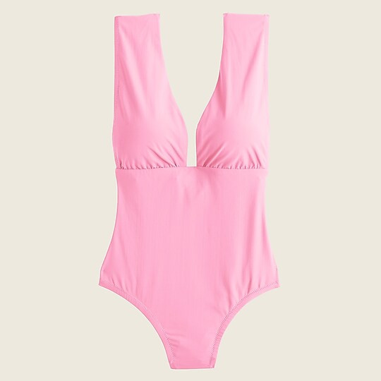 Plunge V-neck one-piece swimsuit | J. Crew US