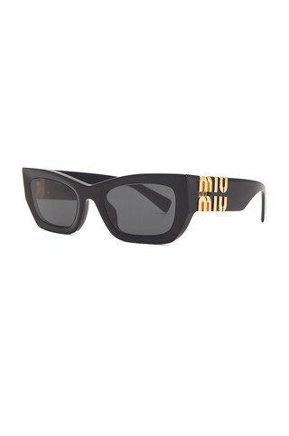 Miu Miu Rectangle in Black & Dark Grey from Revolve.com | Revolve Clothing (Global)