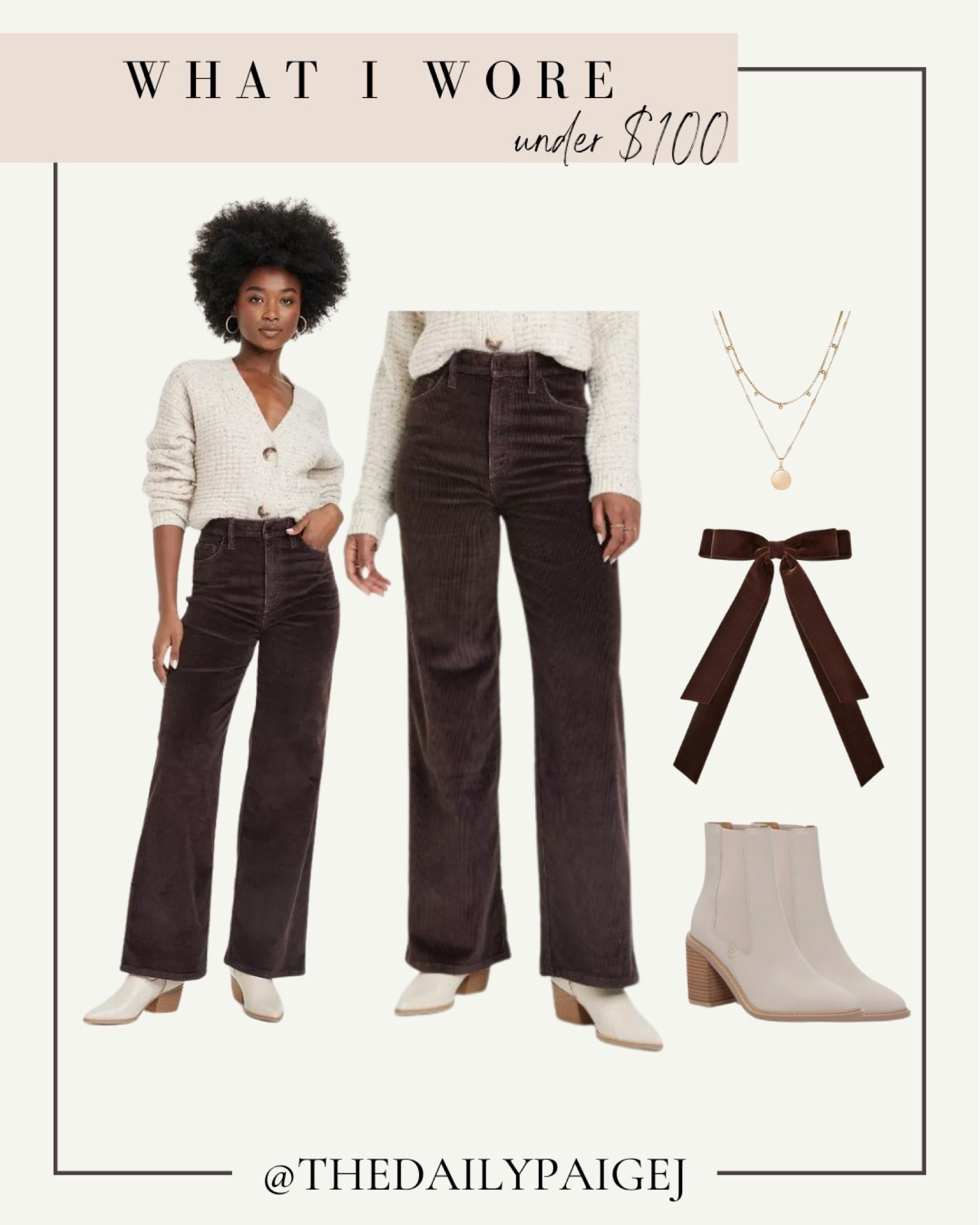 This holiday look is perfect for any holiday party or holiday celebration. These jeans are corduroy and so comfortable! They come in cream and this brown color. It is a casual holiday look that can be dressed up with a pair of high heeled booties. 

Holiday Look, Holiday Outfit, Holiday bow, Target outfit, Target Cardigan

#LTKHoliday #LTKSeasonal #LTKfindsunder50