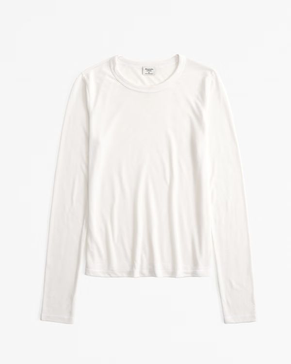 Long-Sleeve Sheer Jersey Top | Abercrombie & Fitch (US)