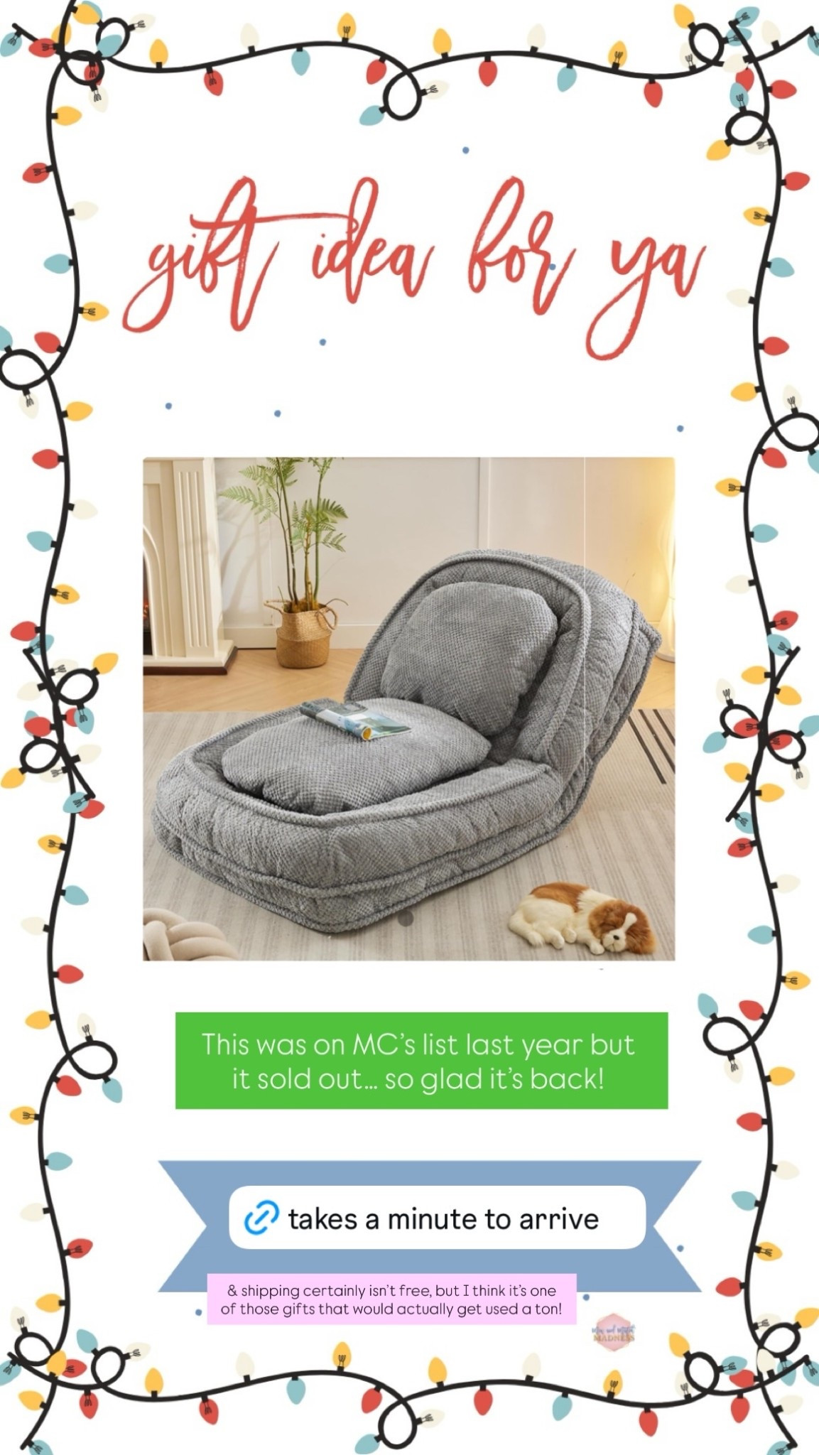 This was on MC’s list last year but it sold out… so glad it’s back! & shipping certainly isn’t free, but I think it’s one of those gifts that would actually get used a ton!