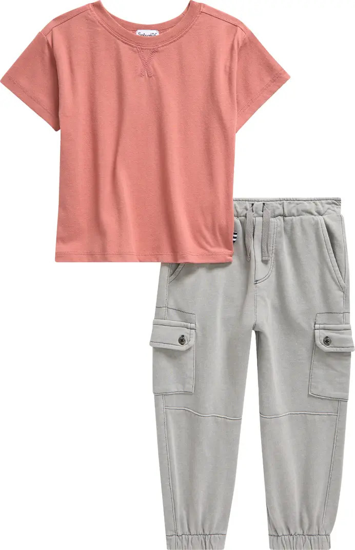 Splendid Solid T-Shirt & Cargo Joggers Set | Nordstrom | Nordstrom