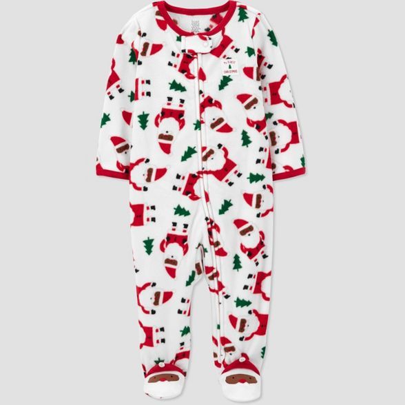 Baby Santa Footed Pajama - Just One You® made by carter's White/Red | Target