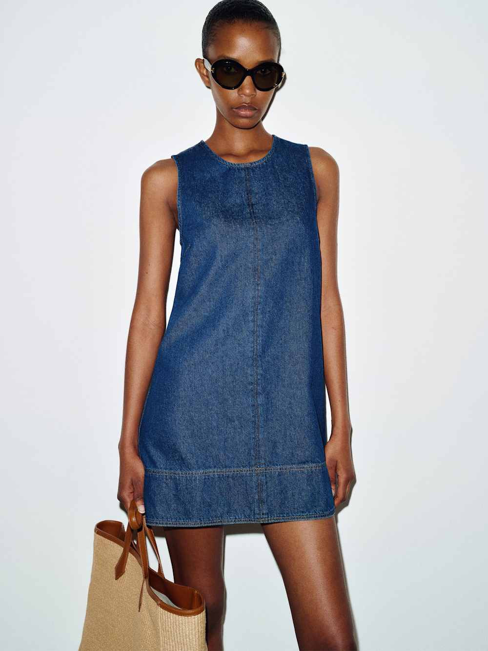 Bri Denim Mini Dress | Reformation (Global)