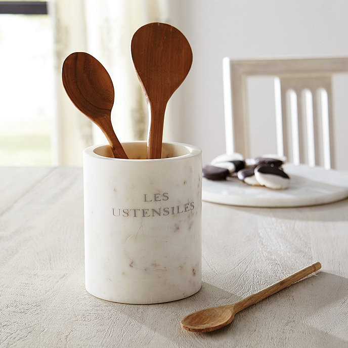 Hudson Marble Utensil Crock | Ballard Designs, Inc.