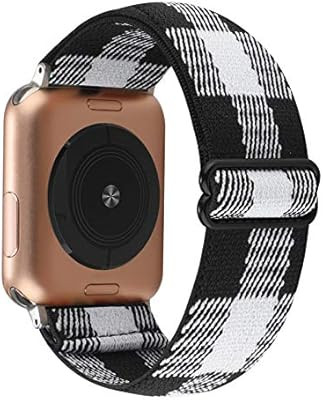 Adjustable Elastic Watch Band Compatible with Apple Watch 38mm 40mm, Nylon Stretchy Solo Loop Bra... | Amazon (US)