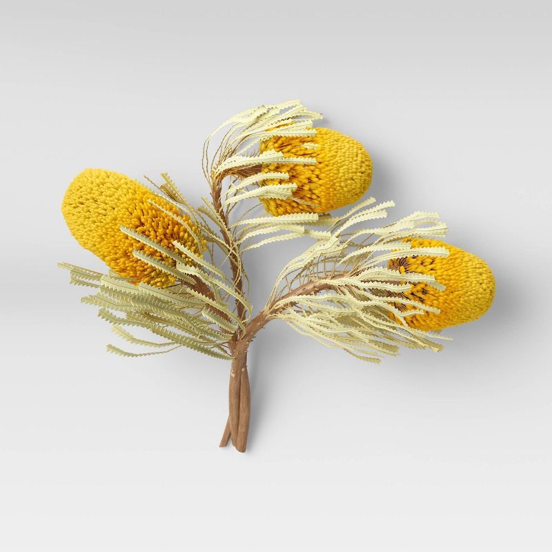 5" x 2" Artificial Protea Arrangement Stem Yellow - Threshold™ | Target