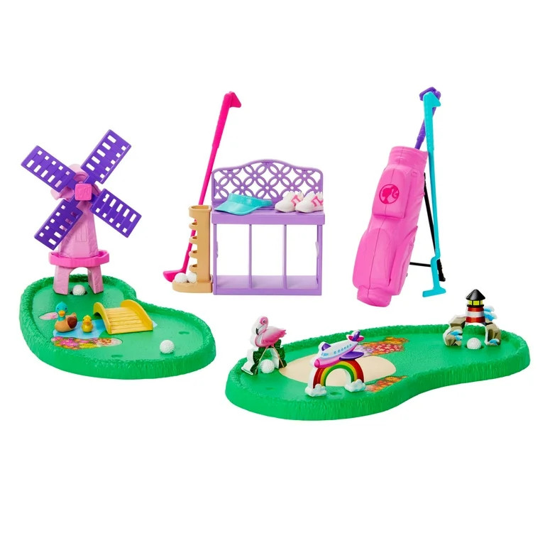 Barbie World Mini Golf Toy Playset with 22 Pieces Including Clubs, Balls, & More [Walmart Exclusi... | Walmart (US)