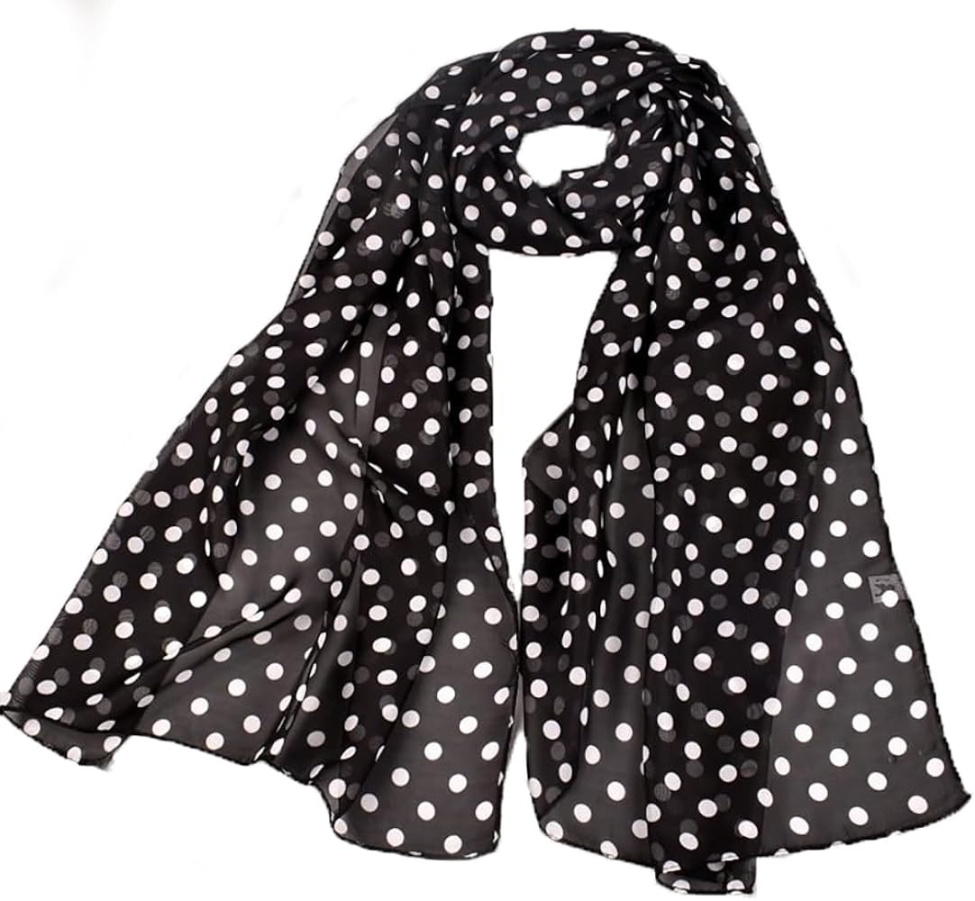 FGSS Women-Fashion-Scarves Polka-Dot-Scarf - Lightweight-Soft-Long-Headband Classic-Chiffon-Wrap-... | Amazon (US)