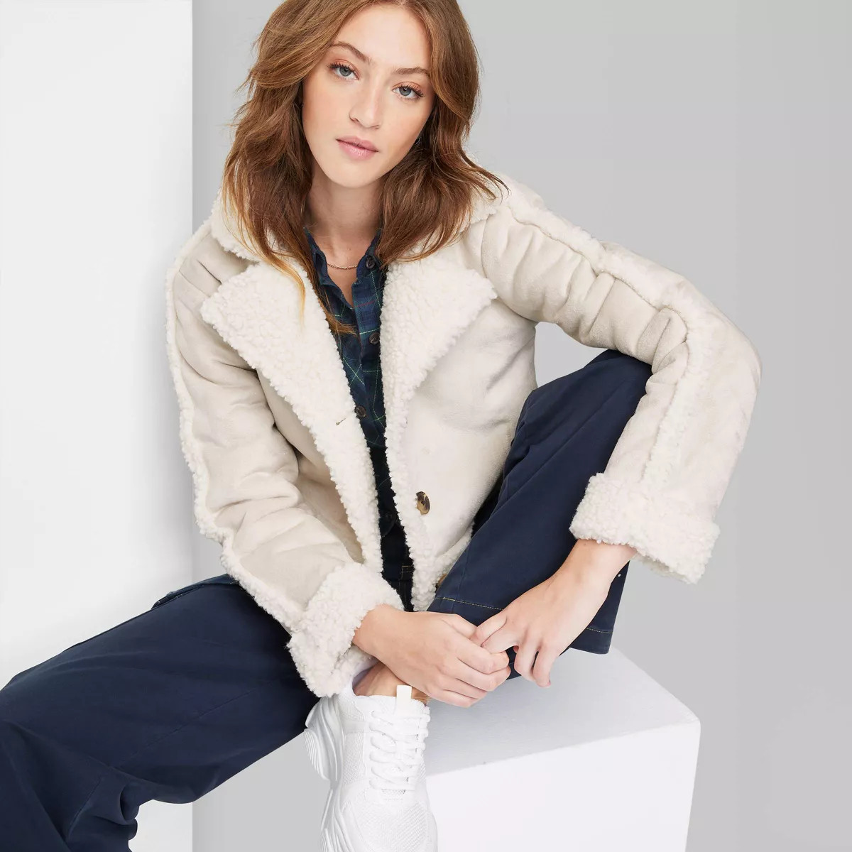 Women's Faux Shearling Jacket - Wild Fable™ | Target