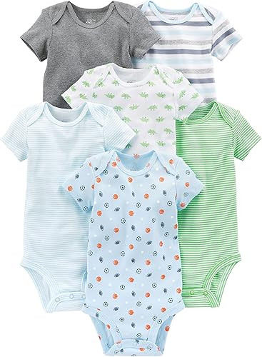 Simple Joys by Carter's Baby Boys' Short-Sleeve Bodysuit, Pack of 6 | Amazon (US)