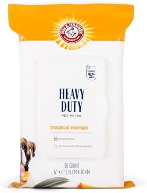 Arm & Hammer for Pets Heavy Duty Multipurpose Bath Wipes for Dogs, Travel Size, Mango Scent | All... | Amazon (US)