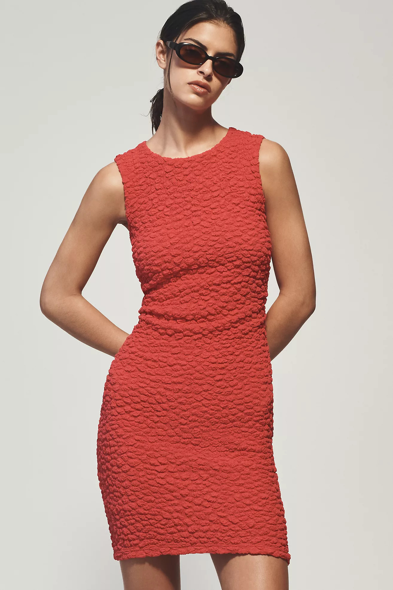 By Anthropologie Textured Mini Shift Dress | Anthropologie (US)