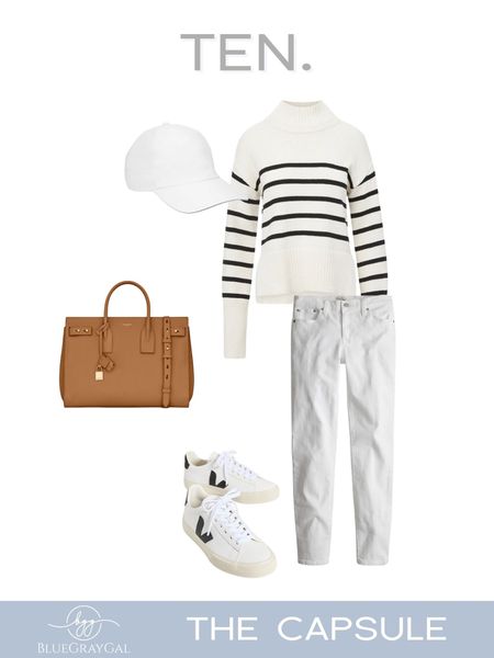 Easy travel outfit with blue and white striped sweater  

#LTKtravel #LTKshoecrush #LTKstyletip
