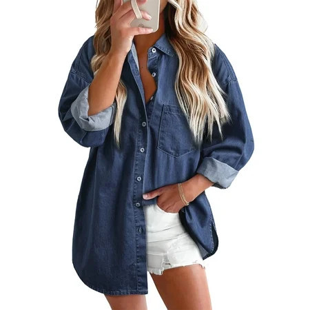 Fantaslook Shirts for Women Button Down Blouses Long Sleeve Casual Tops Fall Outfits | Walmart (US)
