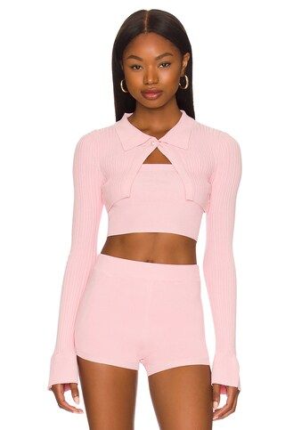 Lovers and Friends Gladis Tube Top Cardigan in Pink from Revolve.com | Revolve Clothing (Global)