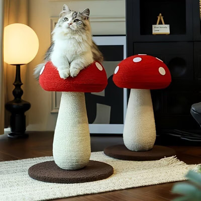 Extra Large Vertical Sisal Mushroom Shaped Cat Scratcher, Cat Scratching Table, Cat Scratching Board Cat Interactive Cute Mushroom Scratching Board | Target