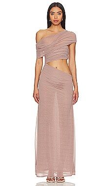 LPA Mona Maxi Dress in Concrete from Revolve.com | Revolve Clothing (Global)