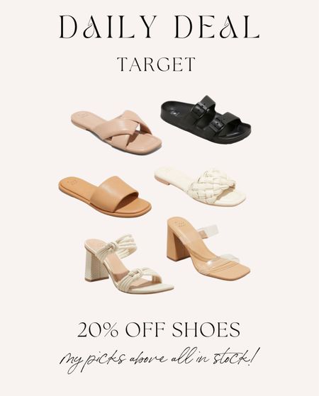 Daily deal: last day to save 20% on shoes for the whole family at Target! My picks above still in stock online!

#LTKunder50 #LTKSale #LTKshoecrush