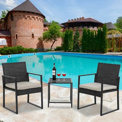 Aimal 3 Piece Rattan Seating Group | Wayfair North America