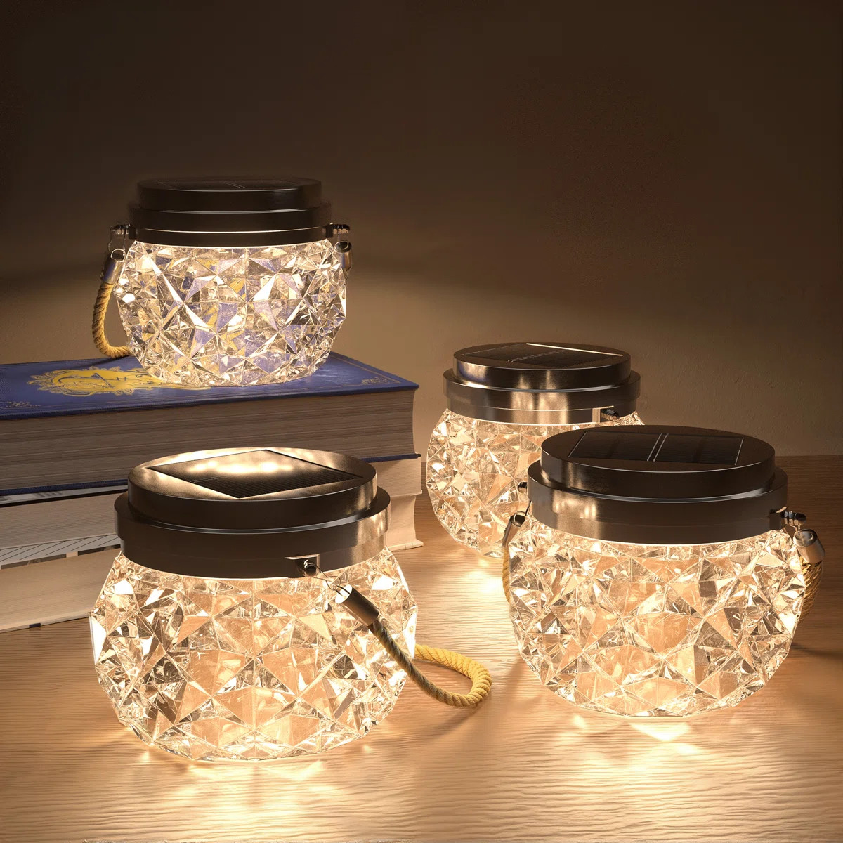 4.02"solar Integrated Led Portable Jar Outdoor Lantern | Wayfair North America