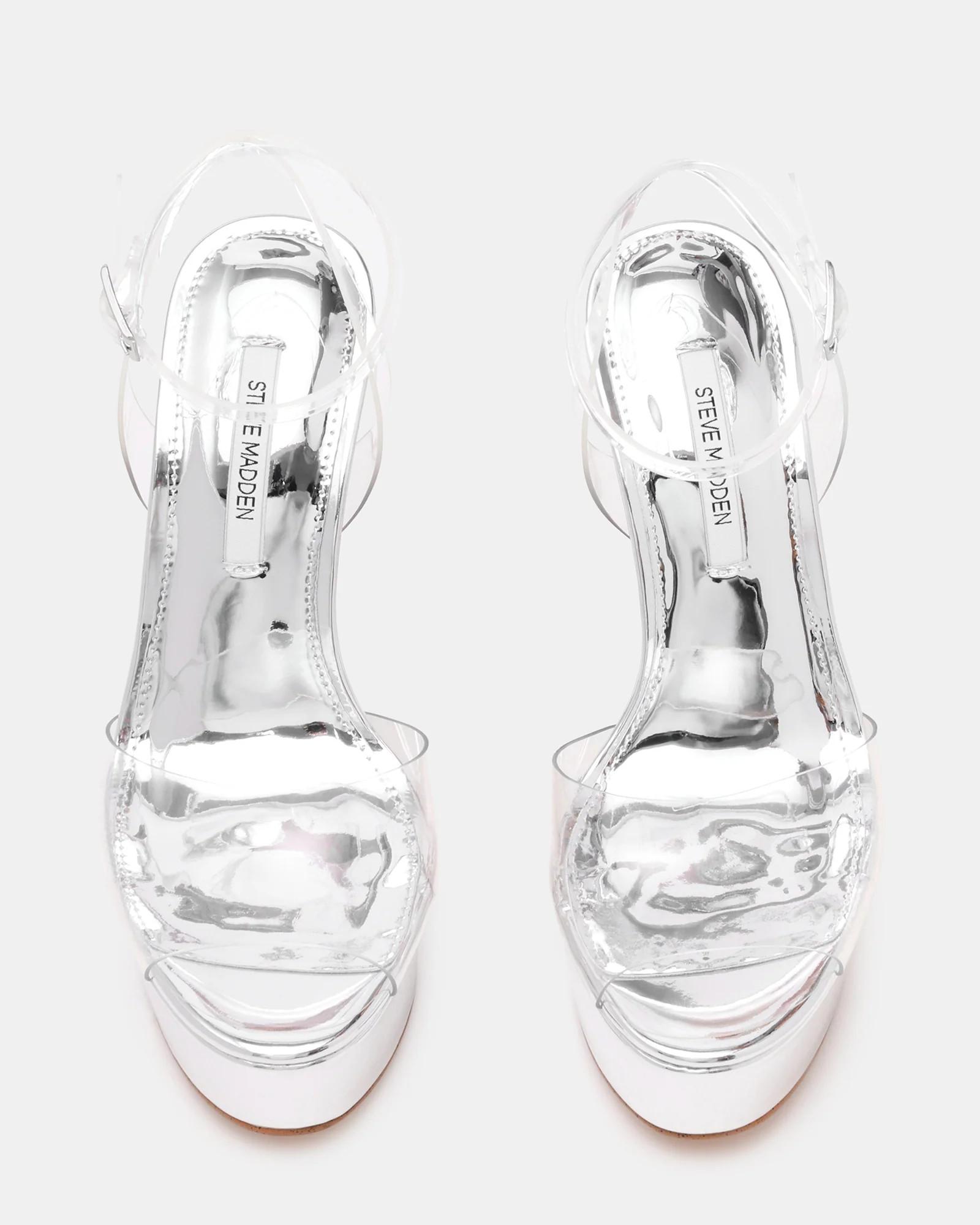 JEZZICA Clear Platform Stiletto Ankle Strap Women's Heel | Steve Madden (US)