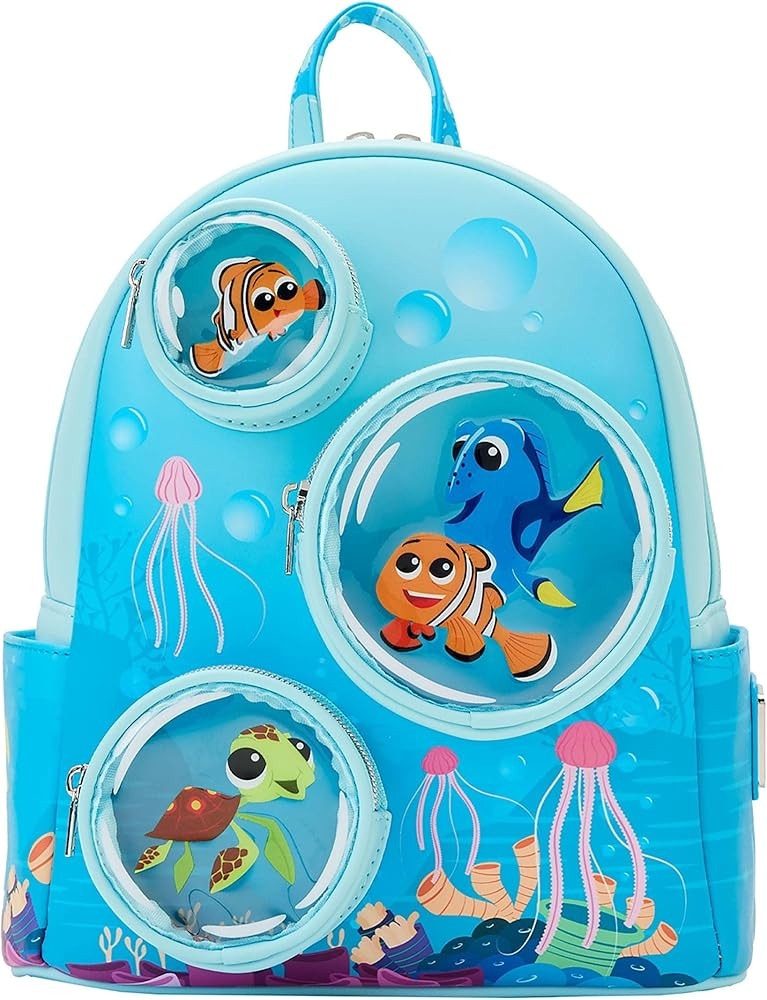 Loungefly Disney Finding Nemo 20th Anniversary Bubble Pockets Faux Leather Mini Backpack | Amazon (US)