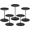 smtyle Candle Holder Wax Centerpiece Set of 5 Plate for Tables or Floor with Black Iron | Amazon (US)