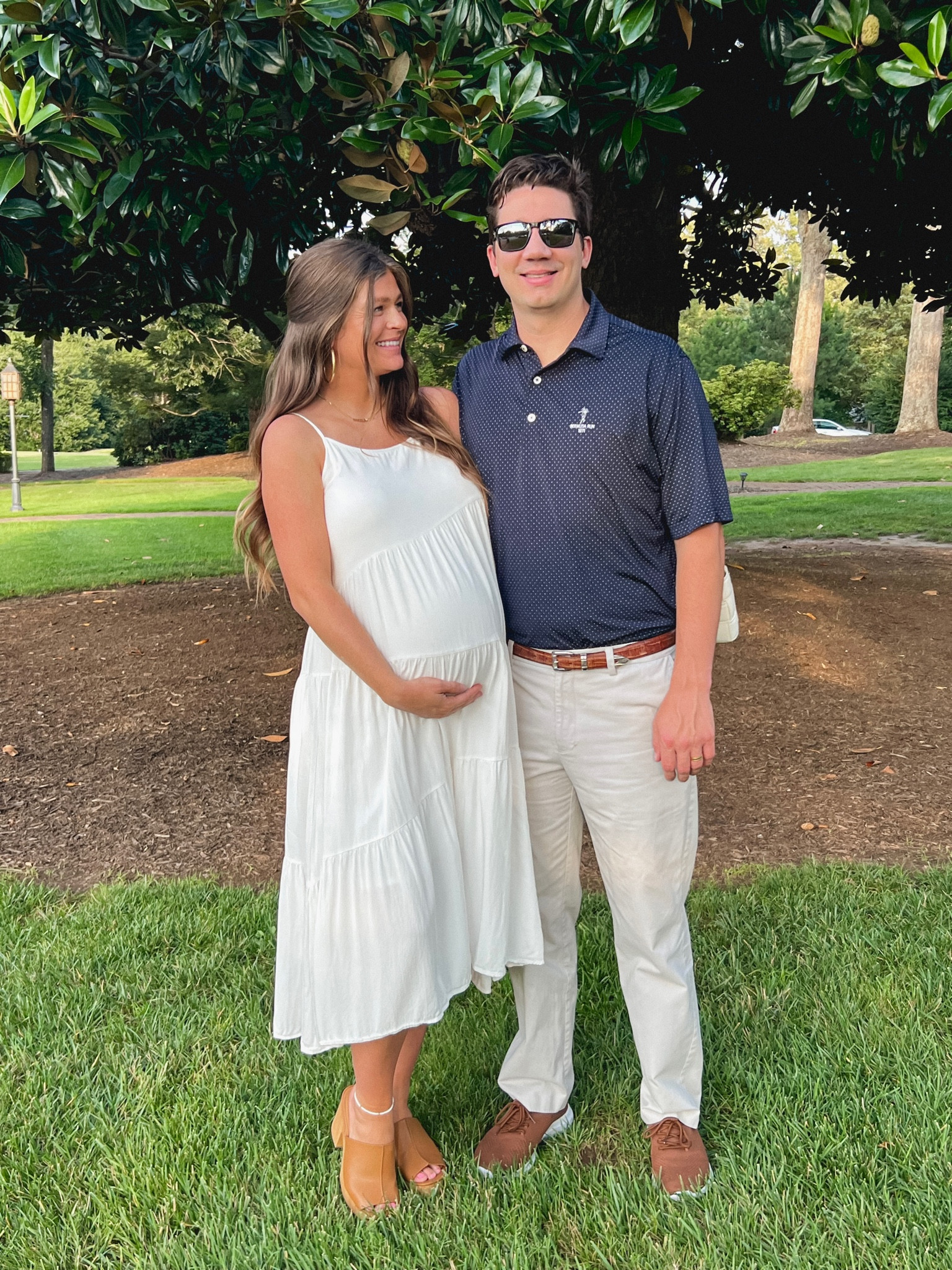 The perfect white dress — so comfy + built in lining. 
I sized up for the bump (Large)


#LTKunder50 #LTKbump #LTKstyletip