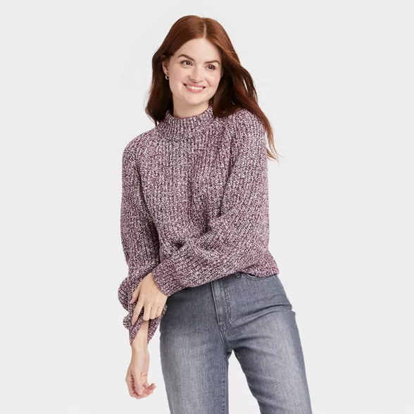 Women's Mock Turtleneck Pullover Sweater - Universal Thread™ | Target