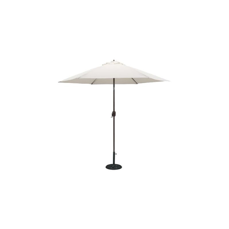 9' x 9' Round Aluminum Patio Umbrella Antique White - Tropishade | Target