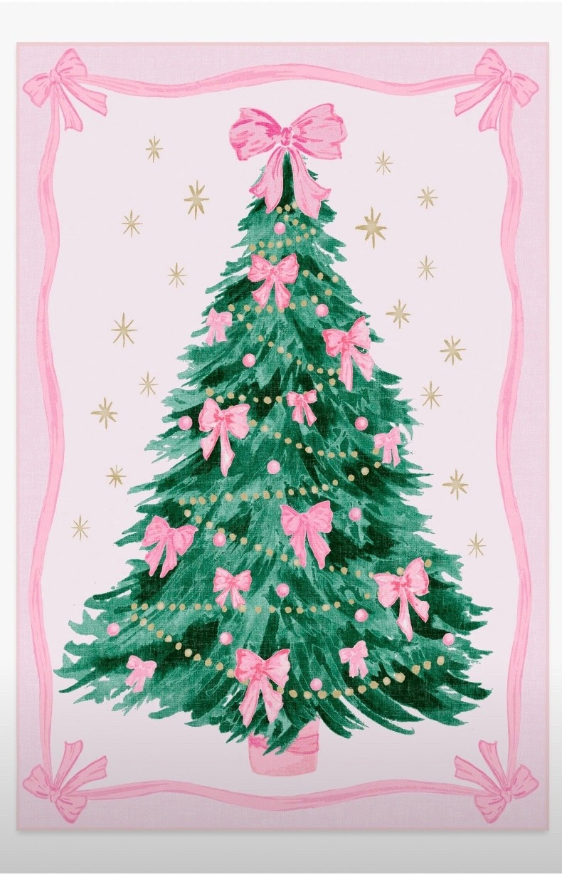Pink Christmas, washable rug Christmas 

#LTKSeasonal #LTKHome #LTKSaleAlert