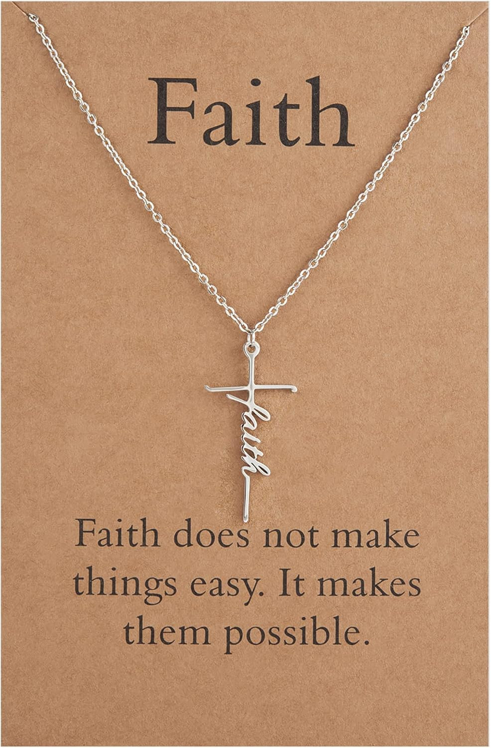 Lcherry Faith Cross Necklace for Women Religious Gifts for Women Christian Jewelry Gifts for Wome... | Amazon (US)